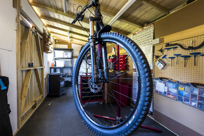 Cycle workshop and secure storage at Edale House B&B in the Forest of Dean